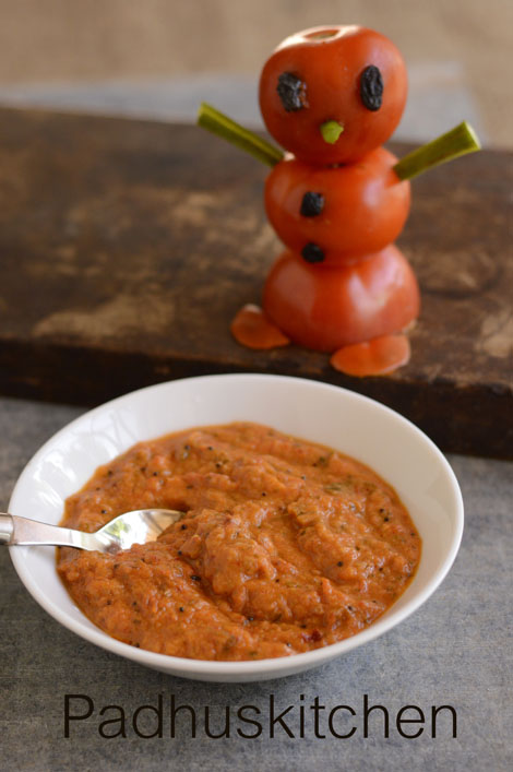 Thakkali Chutney Recipe How To Make Tomato Chutney In Tamil Thakkali Chutney For Dosa Idli