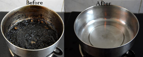 How to Clean a Stainless Steel Pot That the Water Burned Dry In