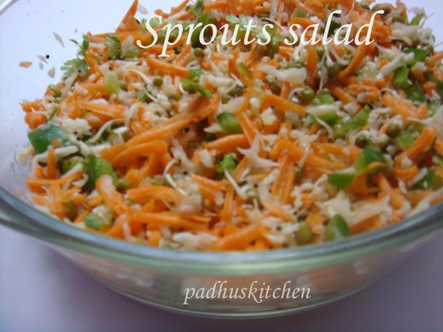 sprouts salad-green gram sprout salad