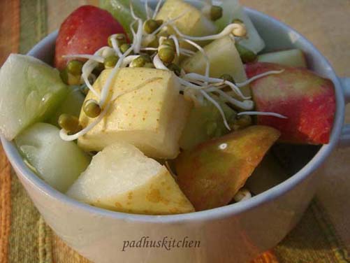 fruits and sprout salad