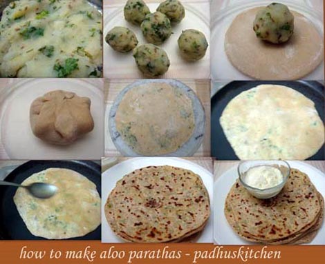 aloo paratha-step by step pics