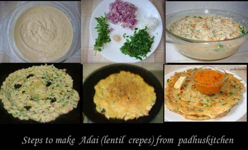 South Indian Adai- step by step pictures