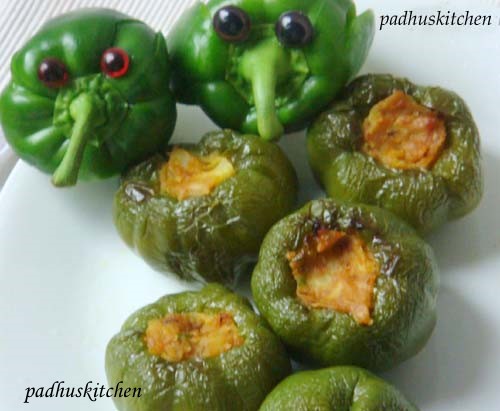 Stuffed Capsicums curry-stuffed bell pepper