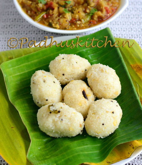 Upma Kozhukattai-Brinjal Gothsu