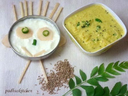 Plantain stem yogurt kootu-Vazhai thandu mor kootu
