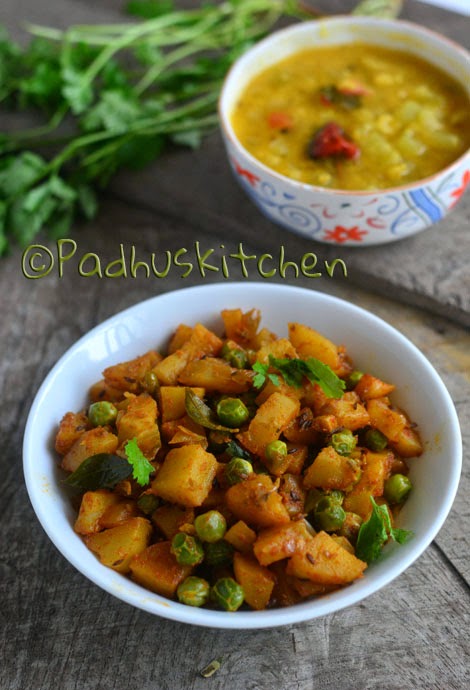 Aloo Matar Recipe - Padhuskitchen