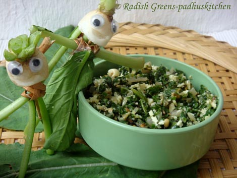 radish greens-mullangi keerai