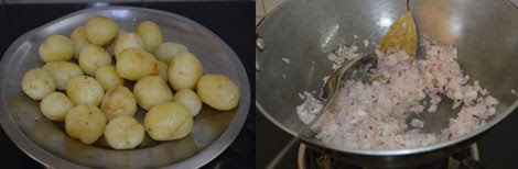 preparation for making dum aloo