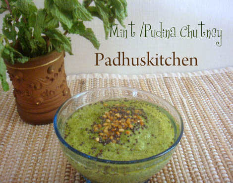 Mint chutney-Pudina chutney