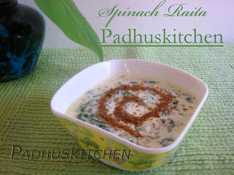 Spinach raita-palak ka raita