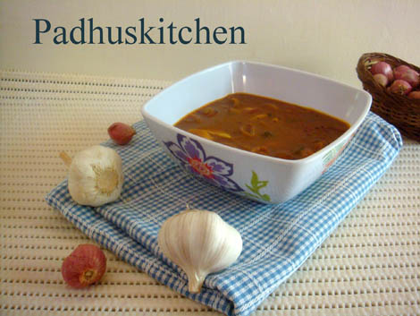 Poondu Kulambu-poondu kuzhambu-Onion garlic kuzhambu