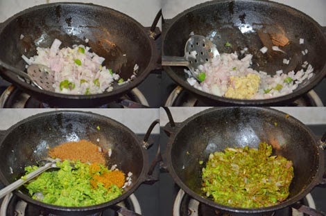 peas paratha stuffing preparation