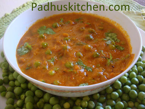 matar masala-peas masala-green peas gravy