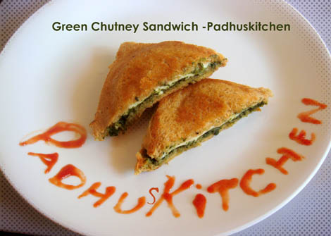 Green chutney sandwich recipe