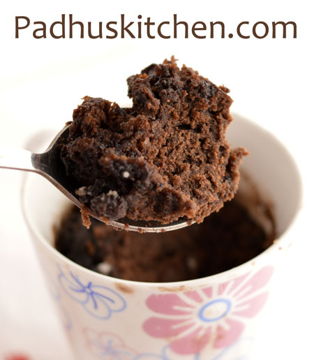 5 minutes microwave chocolate mug cake