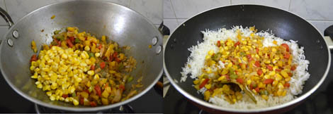 easy corn pulao recipe