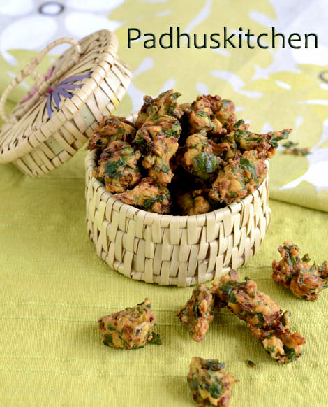 Palak Pakoda-spinach pakora 