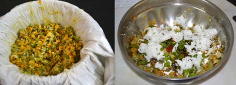 preparing vegetable for veg manchurian 