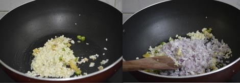  sauting onions and garlic