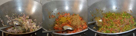 preparation of paneer sabji for roti