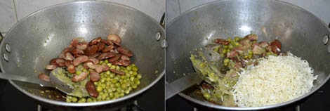 preparation of double beans rice