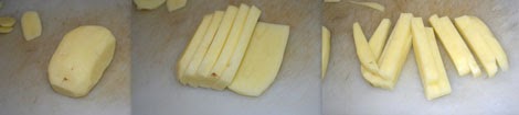 how to cut potatoes for finger chips