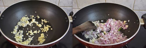 sauteing onions and garlic 