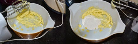 beating butter and sugar 
