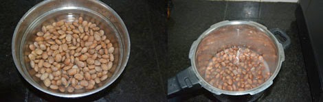 pinto beans soaked overnight and cooked until soft