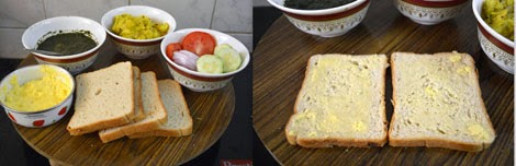 How to make masala sandwich toast