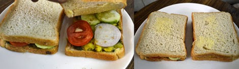 how to make Mumbai style masala toast sandwich