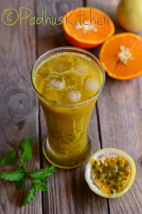 Orange Mint Passion Fruit Juice