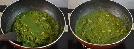 how to prepare Spinach Mushroom gravy/curry