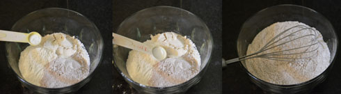 dry ingredients for multigrain cupcakes