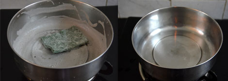 how to clean burnt stainless steel cookware 