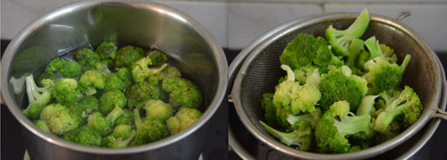 blanching broccoli