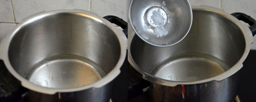 boiling water for ragi kali 