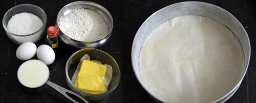 ingredients for vanilla cake 
