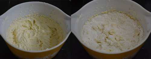adding flour 