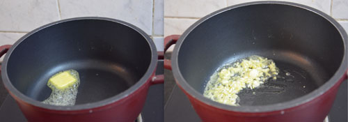 sauteing garlic 