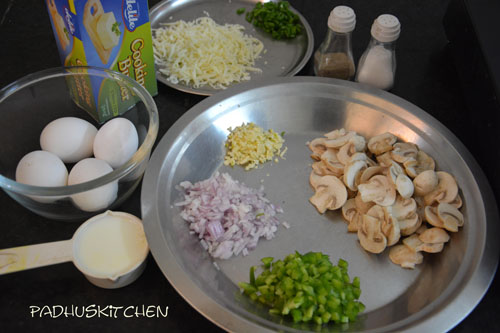 ingredients for Mushroom Frittata