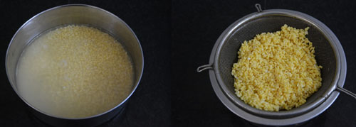 soaked and drained split yellow moong dal