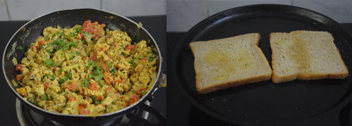 How to make Egg Bhurji Sandwich