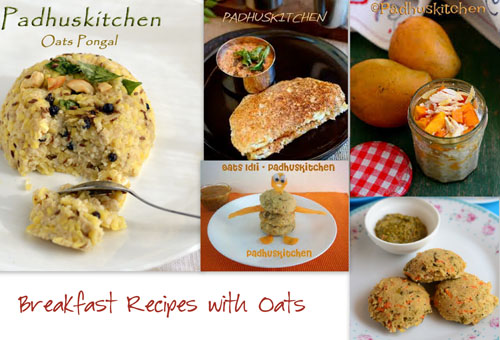 Breakfast recipes with Oats 