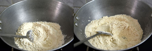 roasting wheat flour 