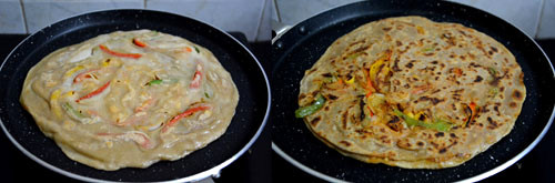 paratha pizza step by step 