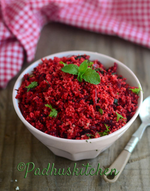 Beetroot Couscous Pilaf Recipe-Indian Style Easy Couscous Recipes ...