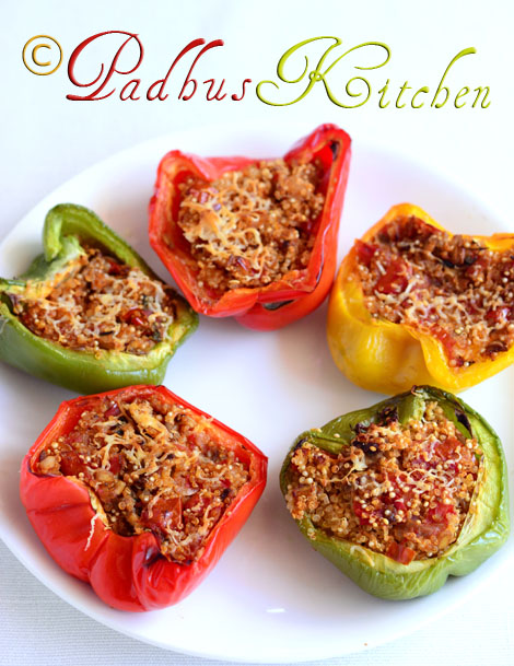 Quinoa Mushroom Stuffed Bell Pepper