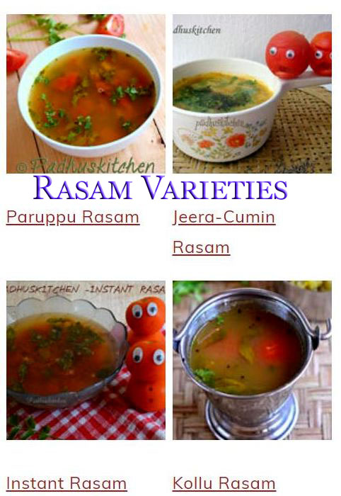 South Indian Rasam Varieties