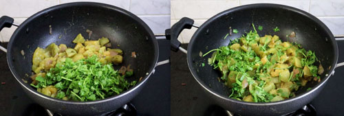 green tomato chutney with coriander leaves